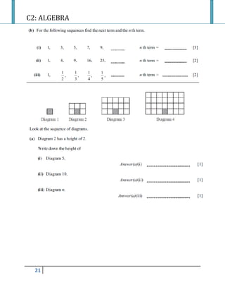 C2: ALGEBRA
21
 