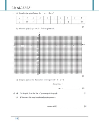 C2: ALGEBRA
38
 