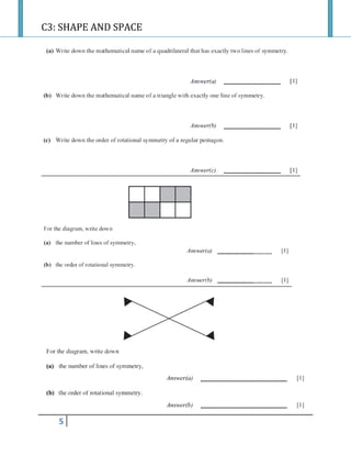 C3: SHAPE AND SPACE
5
 