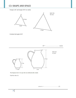 C3: SHAPE AND SPACE
7
 