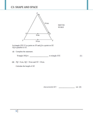 C3: SHAPE AND SPACE
9
 