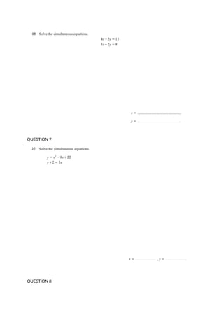 Comprehensive IGCSE Maths Formula Questions Practice | PDF