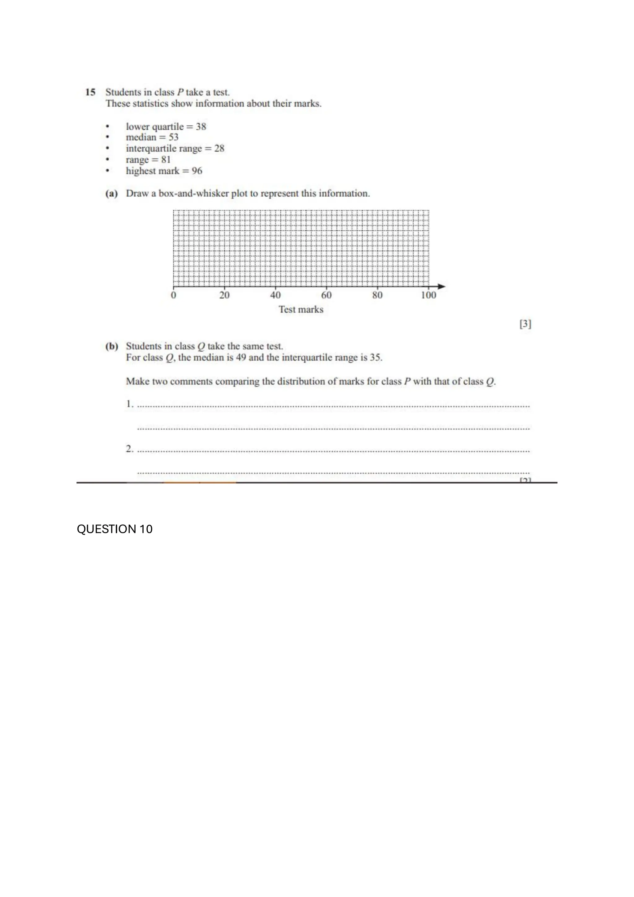 QUESTION 10
 