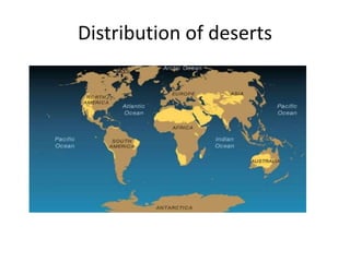 Distribution of deserts
 