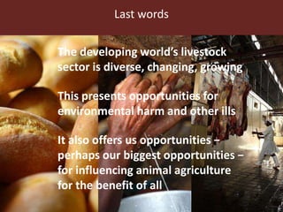 Feeding the World in 2050: Trade-offs, synergies and tough choices for the livestock sector 