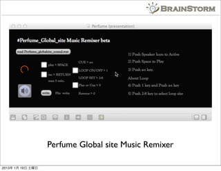Perfume Global site Music Remixer

2013 1 19 
 
