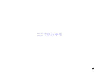 ここで動画デモ




          13
 