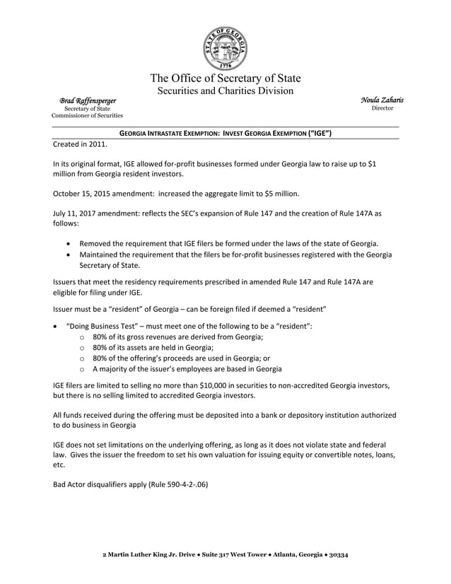 Invest Exemption Highlights (updated as of April 23, 2020) PDF