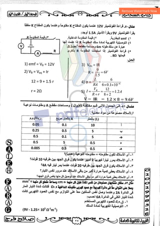 مذكرة فيزياء 3ث