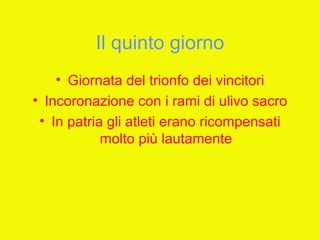 I giochi olimpici (unitaria 2012)