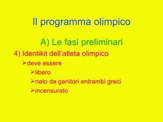 I giochi olimpici (unitaria 2012)