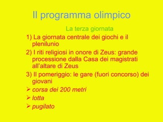 I giochi olimpici (unitaria 2012)