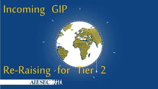 Incoming GIP
Re-Raising for Tier 2
 
