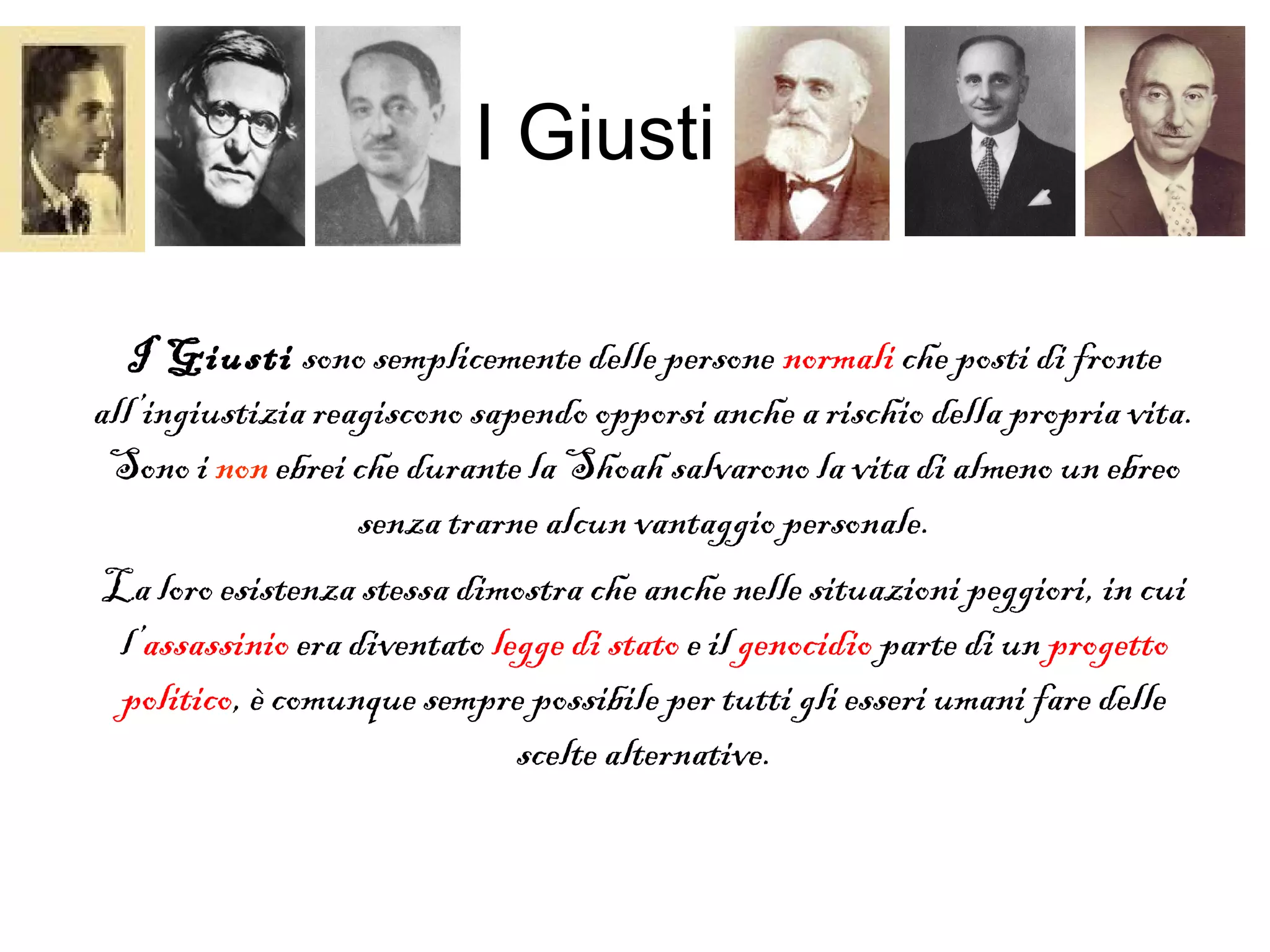 I Giusti | PPT