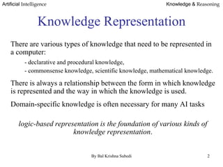 Knowldge reprsentations | PPT