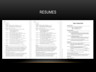RESUMES
 