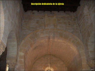 Inscripción dedicatoria de la iglesia 
 