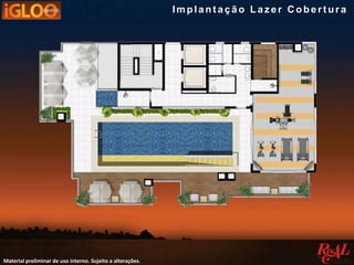 Material preliminar de uso interno. Sujeito a alterações.
Impla nt a ç ã o La z e r C obe rt ura
 