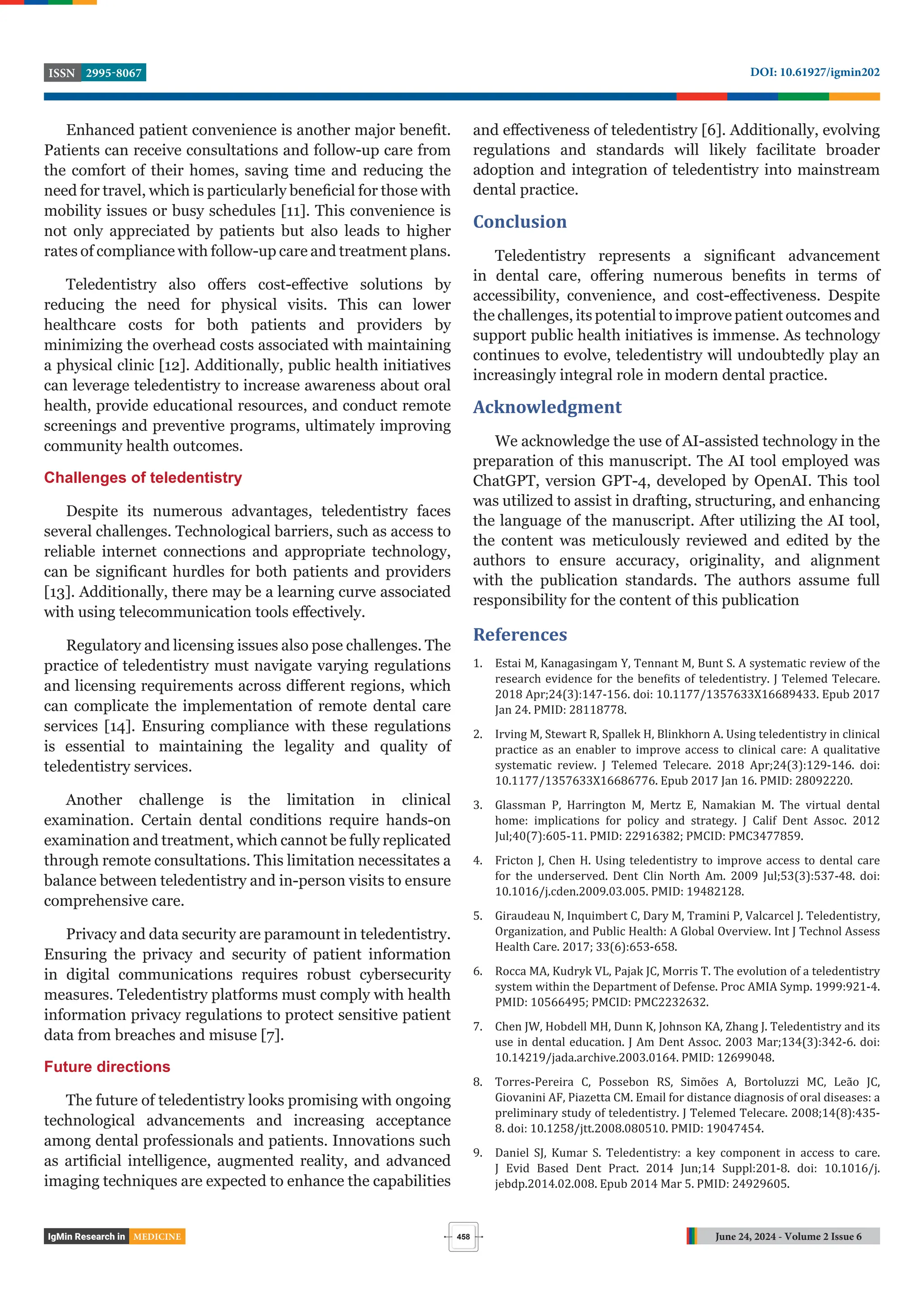 Oral Health Goes Digital: The Evolution of Teledentistry | PDF