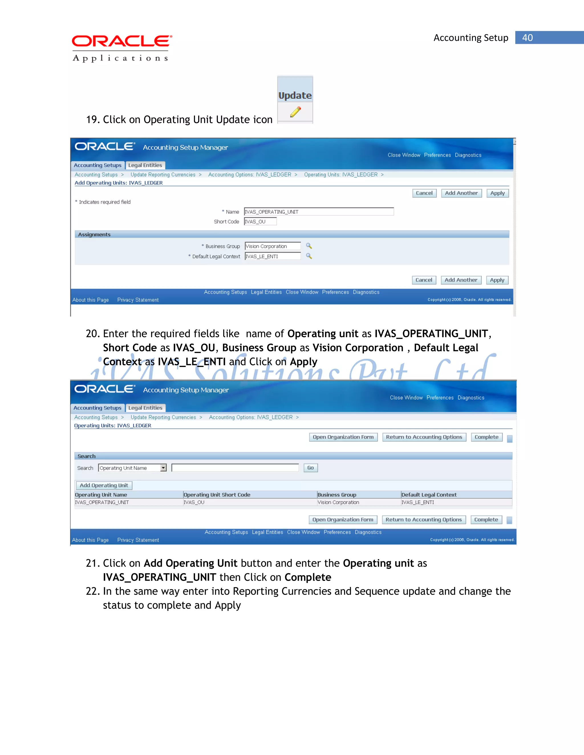 Oracle General ledger ivas | PDF