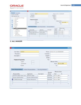 Journal Approval 131 
2. Asst. MANAGER 
 