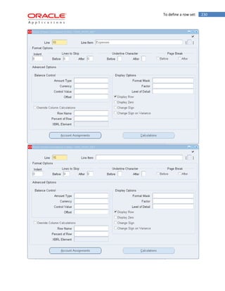 To define a row set: 230 
 