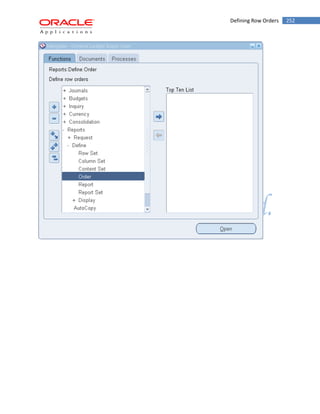 Defining Row Orders 252 
 