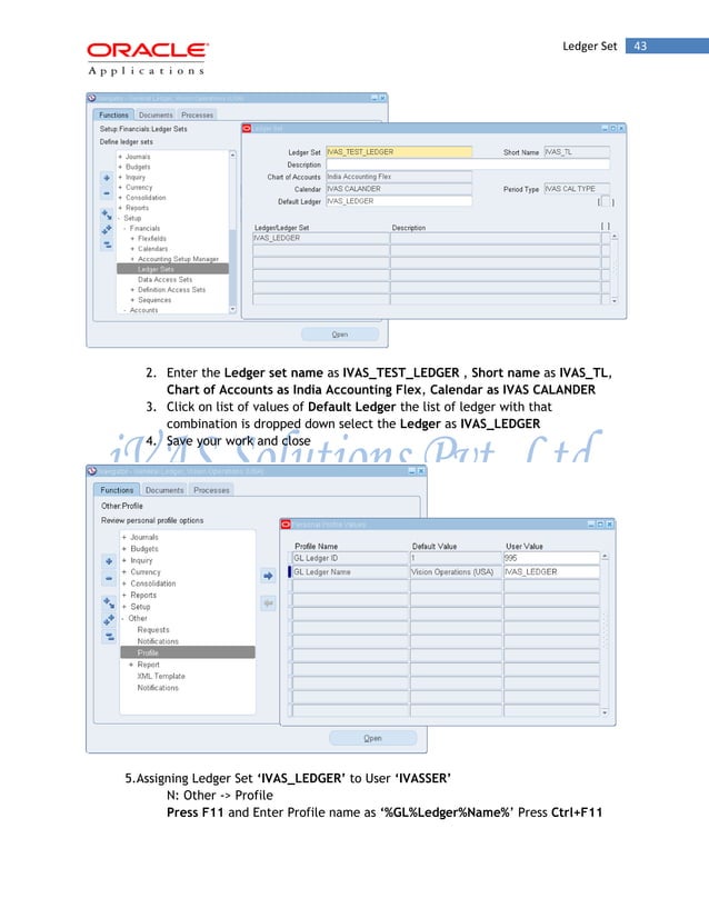 Oracle General ledger ivas | PDF
