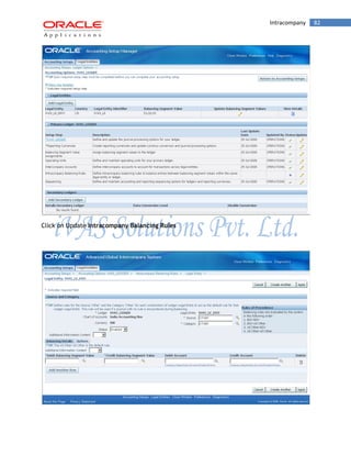 Intracompany 82 
Click on Update Intracompany Balancing Rules 
 