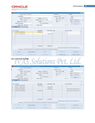 Intracompany 86 
Save and Click on Post 
 