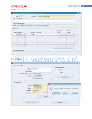 Recurring Journal 93 
Save and Close 
 