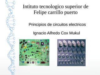 Intituto tecnologico superior de
Felipe carrillo puerto
Principios de circuitos electricos
Ignacio Alfredo Cox Mukul

 
