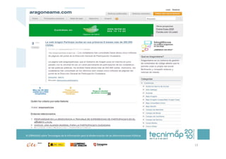 XI JORNADAS sobre Tecnologías de la Información para la Modernización de las Administraciones Públicas


                                                                                                         13
 