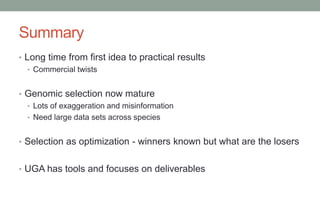 Heat tolerance, real-life genomics and GxE issues