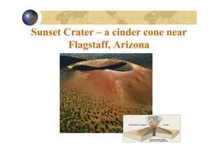 Sunset Crater – a cinder cone near
Flagstaff, A i
Fl t ff Arizona

 