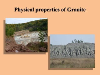 Physical properties of Granite

 