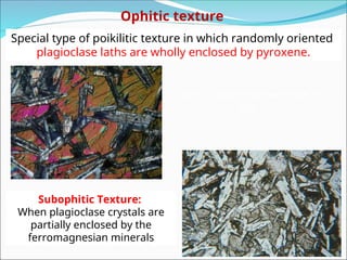 Pyroxene Texture Igneous_Rock_Textures describing igneous texture in microphotographs ...