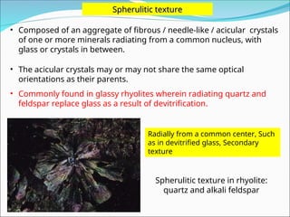 Acicular Texture Igneous_Rock_Textures describing igneous texture in microphotographs ...