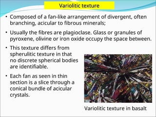 Acicular Texture Igneous_Rock_Textures describing igneous texture in microphotographs ...