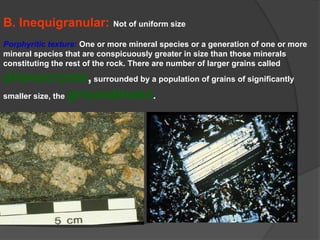Igneous textures and structures | PPTX