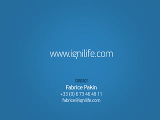 Ignilife pitch deck 2014 Luxembourg