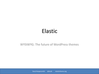 Elastic WYSIWYG: The future of WordPress themes 