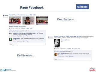 Page Facebook Des réactions… De l’émotion… 