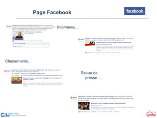 Page Facebook Interviews… Revue de presse… Classements… 