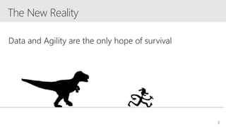 The New Reality
3
Data and Agility are the only hope of survival
 