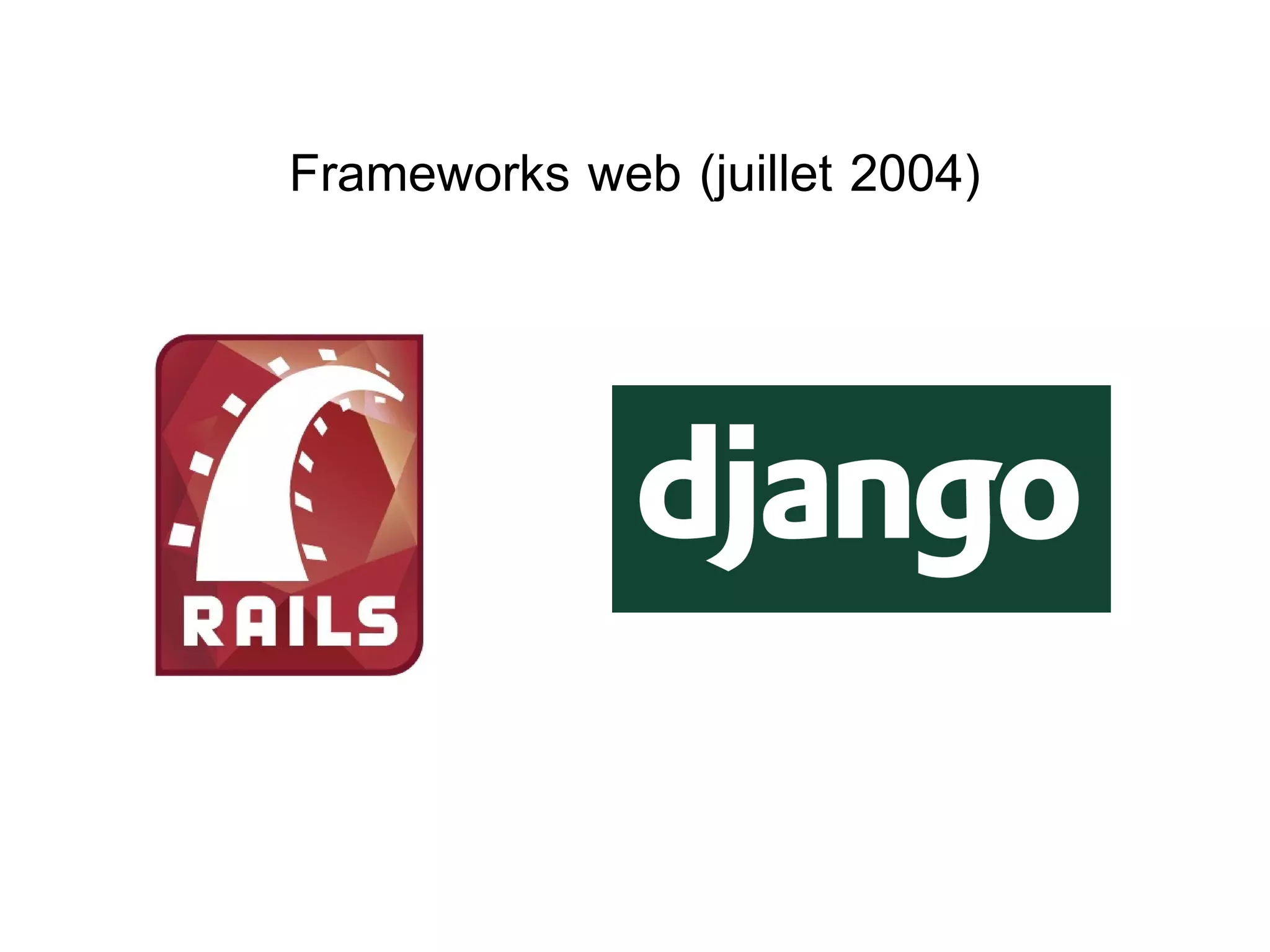 Frameworks web (juillet 2004) 