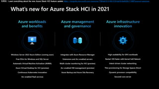 引用元：Learn everything about the new Azure Stack HCI feature update https://myignite.microsoft.com/sessions/7384a019-3100-4153-bd18-6a9520c11498?source=sessions
 