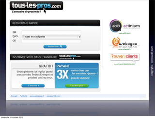 copyright-www.ac89.com
dimanche 31 octobre 2010
 