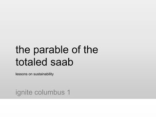the parable of the totaled saab lessons on sustainability ignite columbus 1 