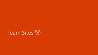 Team Sites
 